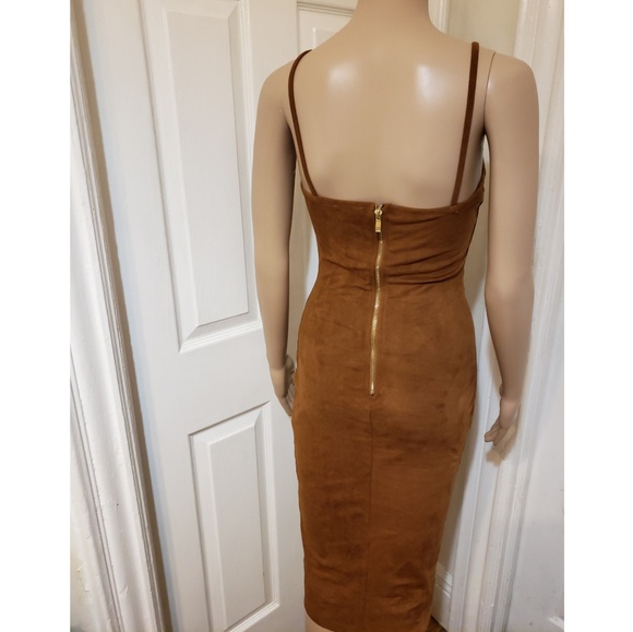 NEW! {DOWNTOWN FAUX SUEDE BODY CON MIDI} - Picture 10 of 12